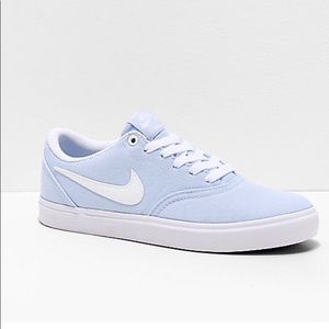 Nike SB Check Solarsoft Blue & White Skate Shoes